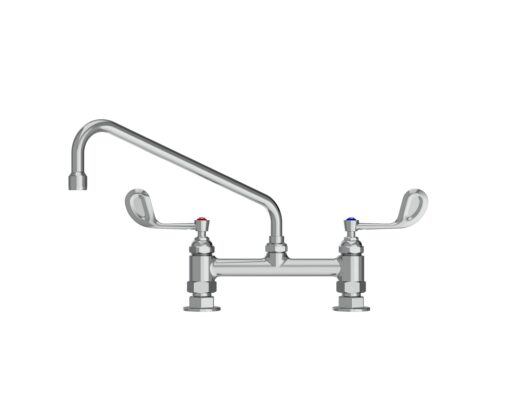 deck mount double hole faucet